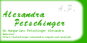 alexandra petschinger business card